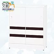 【文創集】南亞塑鋼 馬蒂爾多彩2.9尺雙推門鞋櫃(七色可選) 胡桃白雙色