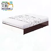 【文創集】南亞塑鋼 卡特多彩5尺雙人床底(二色可選+不含床墊) 胡桃白雙色