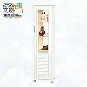 【文創集】南亞塑鋼 雪菲多彩百葉1.6尺單開門高塑鋼展示櫃(六色可選) 淺綠雙色