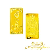 【金品坊】999.9黃金壹台錢金條3.75g(二選一) 財神爺