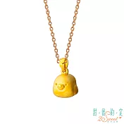 甜蜜約定2SWEET 單純拉拉熊Rilakkuma立體黃金墜子  送黑皮繩項鍊