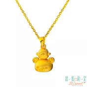 甜蜜約定2SWEET 疊疊樂拉拉熊Rilakkuma立體黃金墜子  送黑皮繩項鍊