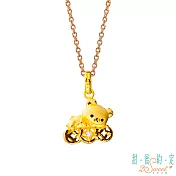 甜蜜約定2SWEET 金賺錢拉拉熊Rilakkuma黃金墜子  送黑皮繩項鍊