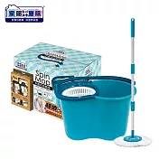 家簡塵除 新手壓式旋轉拖把組(1拖1桶1布)+贈Vigar維宜卡 花系列方巾+掛勾組