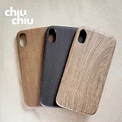 【CHIUCHIU】Apple iPhone 14 (6.1吋)質感木紋手機保護殼 (酷黑色)