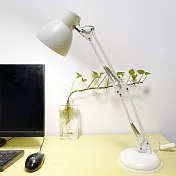 【H&R 安室家】勇士懸臂桌燈/夾燈 兩用款 ZA0253 白色