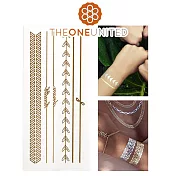 【The One】歐美時尚金屬感紋身貼(中)-9-簡約女孩
