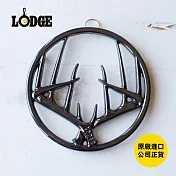 【美國LODGE】鹿角造型鑄鐵琺瑯隔熱鍋墊- 午夜黑