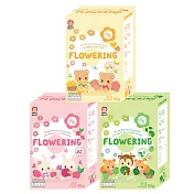 泰國【APPLE MONKEY 愛啵寶寶】茉莉糙米 花花餅 3入組(綜合蔬果、蜜桃香蕉、草莓甜菜)