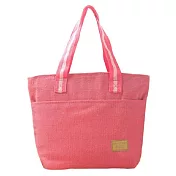 【iSFun】無印亞麻＊保溫便當手提袋  紅