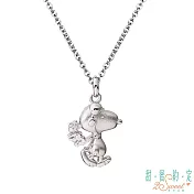 甜蜜約定2SWEET 遠方的未來史奴比Snoopy純銀墜子  送黑皮繩項鍊