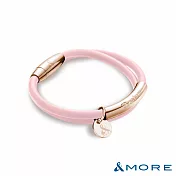 &MORE愛迪莫 Desire 渴望鈦鍺手環 (玫瑰金)- L 甜心粉