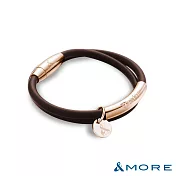 &MORE愛迪莫 Desire 渴望鈦鍺手環 (玫瑰金)- M 魅力棕