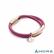 &MORE愛迪莫 Desire 渴望鈦鍺手環 (玫瑰金)- L 蜜桃紅