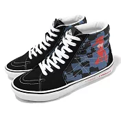 Krooked X Vans 休閒鞋 Skate Sk8-Hi 藍 黑 紅 男鞋 滑板鞋 VN0A5FCCAPG