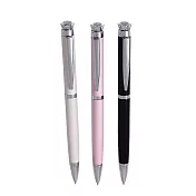 施華洛世奇元素 皇冠鑽石筆-黑白粉 優雅粉