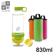 妙管家 榨汁果鮮瓶830ml(附保溫袋)HKT-5013 橘色