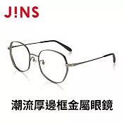 JINS 潮流厚邊框金屬眼鏡(UMF-22A-108) 灰綠