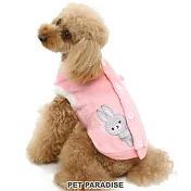 【pet paradise】寵物衣服-保暖後背開背心 小兔躲 粉 4s