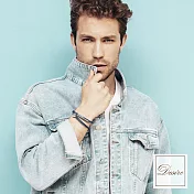 &MORE愛迪莫 Desire 渴望鈦鍺手環 (白鋼)- S 簡約黑