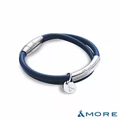 &MORE愛迪莫 Desire 渴望鈦鍺手環 (白鋼)- S 經典藍