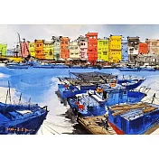 【玲廊滿藝】(阿力)余思瑩-基隆-彩色屋27x39cm