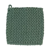 《NOW》方形鉤針編織隔熱墊(草綠) | 桌墊 鍋墊 餐墊 耐熱墊 杯墊