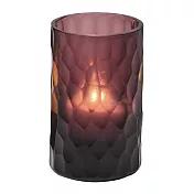 《Philippi》波紋手工玻璃燭台(莓紅) | 蠟燭臺 燭座