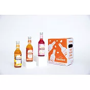 Zestea康普茶6瓶禮盒裝 300ML*6瓶(無添加、富含益生菌) 粉絲最愛【原味+洛神花+檸檬薄荷】