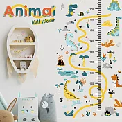 無痕兒童卡通身高壁貼(2入一組) 恐龍公園