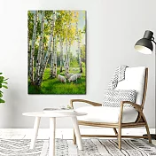 【御畫房】白樺林之春 國家一級畫師手繪油畫60×90cm VF-99 (客製商品)