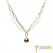 【Just Gold 鎮金店】輕奢 金球純金項鍊