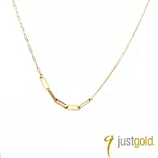 【Just Gold 鎮金店】輕奢 方格純金項鍊