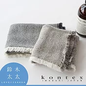 【日本愛媛 KONTEX】SWELL 質感流蘇鬆餅紋長毛巾 共2色- (斜紋棕) | 鈴木太太公司貨