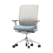 Vitra ID Mesh 全能網格辦公椅 (淺灰椅背 x 冰灰藍座墊 x 拋光鋁椅