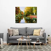 【御畫房】湖邊風光 國家一級畫師手繪油畫60×80cm VF-165 (客製商品)