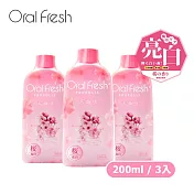 OralFresh歐樂芬-櫻花蜜桃香氛美齒液200ml*3入(有效期限至2024/08/23)