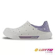 LOTTO 義大利 女 Salina輕量洞洞鞋- 22cm 白/紫