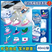 (2罐超值組)日本ST雞仔牌-洗淨力免治馬桶噴嘴專用免刷洗密著泡沫清潔劑-薄荷香40ml/罐(弱酸性發酵乳酸泡泡慕斯,尿垢水漬粉紅黏垢黑黴去汙劑)