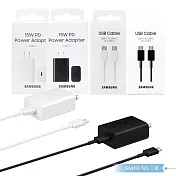 Samsung三星 原廠公司貨 15W快充頭T1510 + 3A,1.8m 雙Type-C線DX310 (盒裝)  白色