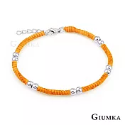 GIUMKA五路財神手鍊925純銀蠶絲蠟繩手繩新春開運招財推薦 單個價格 MHS05016 16 D款橘黃色約16CM