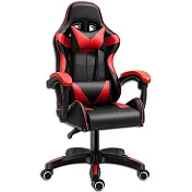 【居家cheaper】戰隊級MVP皮革電競椅/電腦椅/辦公椅/滑輪椅/工作椅/椅子/躺椅/靠背椅子 烈焰紅