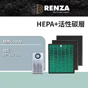 renza濾網 適用 coway ap-1516d 綠淨力噴射循環空氣清淨機 高效hepa+活性碳濾網 (2年份)