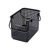 日本Like-it|北歐風可堆疊凹型收納洗衣籃(單入) 深灰色