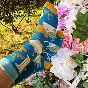 想望咖啡 Cophi咖啡圖案藝術有機棉襪（漫步在雲端） EU42 ~ 46