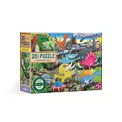 eeBoo 拼圖 - 恐龍天地 Dinosaur Land 20 Piece Puzzle (20片)