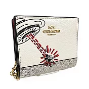 COACH x 迪士尼 x  Keith Haring聯名款撞色按釦短夾