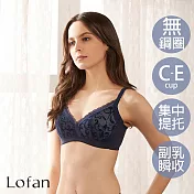 【Lofan 露蒂芬】和煦 塑形美胸無鋼圈內衣(BA2130-BUU) EL 藍