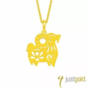 【Just Gold 鎮金店】喜迎福十二生肖系列 純金吊墜-羊(不含鍊)
