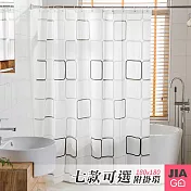 JIAGO 簡約風格防水防霉浴簾 大方格